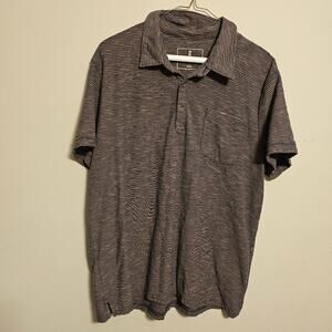 Mutual Weave Polo Blue and Orange Large